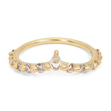 Diamond Danube Petal Ring - Made to Order